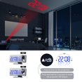 thumbnail image 3 of Alarm Clock Digital Bedroom Projection Alarm Clock Radio For Wall Celling White Shell White Display, 3 of 6