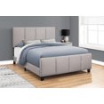thumbnail image 3 of Monarch Specialties Bed, Queen Size, Platform, Bedroom, Frame, Upholstered, Linen Look, Wood Legs, Grey, Transitional, 3 of 4