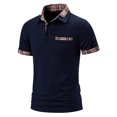 thumbnail image 2 of Birdeem Chemises pour Hommes Chemise Décontractée Patchwork Imprimé Bouton Col Rabattu Manches Courtes T-Shirt Chandail Blouse, 2 of 12