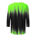 thumbnail image 3 of Hauts pour Femmes Décontractés Imprimés à Col Rond T-Shirt à Manches 3/4 Haut Ample, Hauts à Manches 3/4 pour Femmes, Hauts Décontractés pour Femmes, T-Shirts pour Femmes, 3 of 5