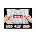 thumbnail image 2 of YOPTOP 100pcs Colorful Saran Wrap Disposable Food Cover Fruit Fresh-keeping Plastic Bag Kitchen Accessories, 2 of 2