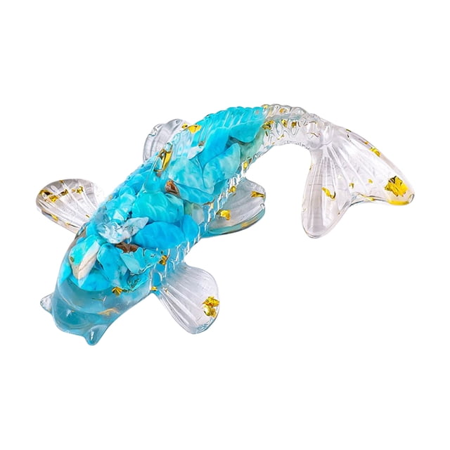 Natural Crystal Gravel Glue Fish Shape For Home Car Decoration