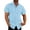 Light Blue, variant on Men's Fashion Solid Color Cotton Linen Double Pocket Casual Shirts Short Sleeves
