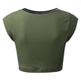 thumbnail image 5 of Kcodviy Womens V Neck Short 5X Womens Tops Sleeve Racer Back Tank Women Tops Workout Tops Halter Neck Crop 3X Workout Tops Top, 5 of 5