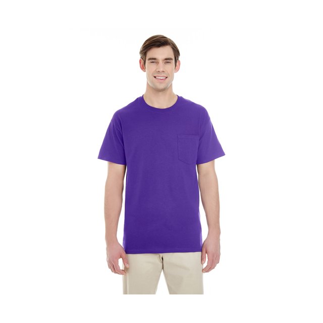 Gildan Adult Heavy Cotton 5.3 Oz. Pocket T-Shirt, G530 ,PURPLE, L