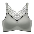 thumbnail image 1 of B91xZ Bra for Women Seamless Rib Triangle Bralette,Gray M, 1 of 5