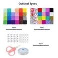 thumbnail image 4 of Graflsoa 16-Color Enameled Glass Beads with Letter Accessories, 2MM DIY Craft Beads for Jewelry Making, 24,000pcs Boxed Set, 4 of 6