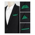 thumbnail image 4 of INSPIRE CHIC Men's Pocket Square Solid Color Handkerchiefs Self-folded For Wedding Party Dark Green One Size, 4 of 4