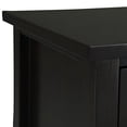 thumbnail image 4 of Warm Shaker Solid Wood 24 inch Wide Rustic Bedside Nightstand Table in Dark Brown, 4 of 5