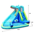 thumbnail image 2 of Costway Inflatable Kids Hippo Bounce House Slide Climbing Wall Splash Pool w/740W Blower, 2 of 9