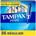 thumbnail image 2 of Tampax Pearl Tampons, avec Tresse LeakGuard, Absorption Régulière, Non Parfumés 36 Unités, 2 of 23
