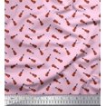thumbnail image 1 of Soimoi Cotton Poplin Fabric Guitar Musical Instrument Decor Fabric Printed Yard 42 Inch Wide, 1 of 3