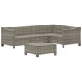 thumbnail image 2 of vidaXL 5 Piece Garden Lounge Set with Cushions Grey Poly Rattan, 2 of 5