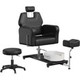 thumbnail image 1 of Pedicure Chair with Foot Basin , Massage Foot Bath Hydraulic Pedi Chair with 360° Rotation, Height Adjustable Pedicure Unit Station, 1 of 6