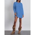 thumbnail image 4 of Faithtur Pull Tricoté Automne Hiver pour Femmes Couleur Unie Manches Longues Col Rond Long Tricoté, 4 of 9