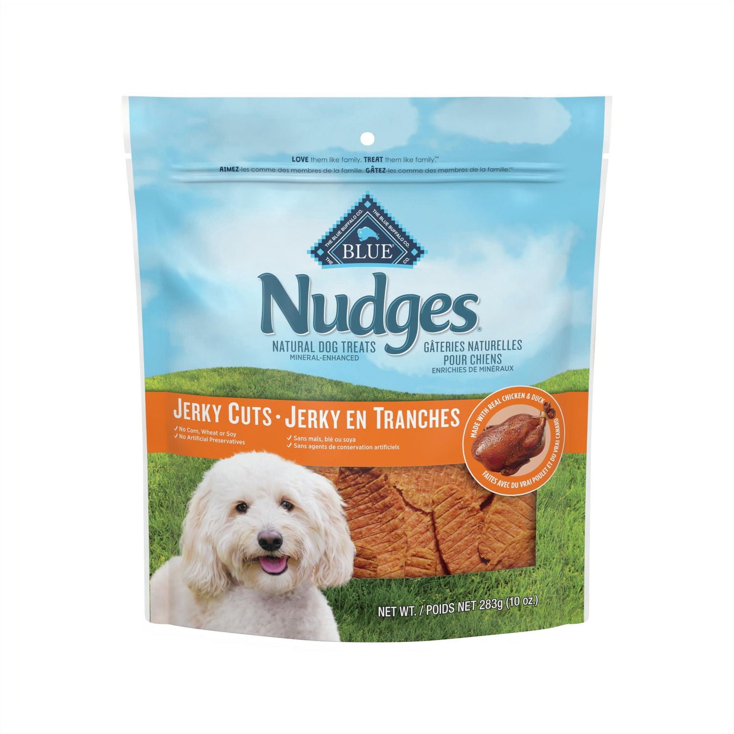 Blue Buffalo Nudges Jerky Cuts Natural Dog Treats, Duck, 283g