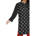 thumbnail image 4 of Moomaya Robes Tuniques Courtes en Poly-Crêpe pour Femmes Kurti Imprimé Mini Tenue d'Été, 4 of 5
