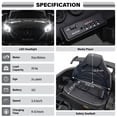 thumbnail image 4 of VOLTZ TOYS Licensed Mercedes-Benz AMG GTR 12V Kids Ride On Car - Electric Sports Car with Remote Control, LED Lights & Music - Black, 4 of 8