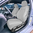 thumbnail image 3 of FH Group Neoprene Custom Fit Car Seat Covers for 2016-2024 Honda Civic Waterproof Full Set Solid Gray, 3 of 9