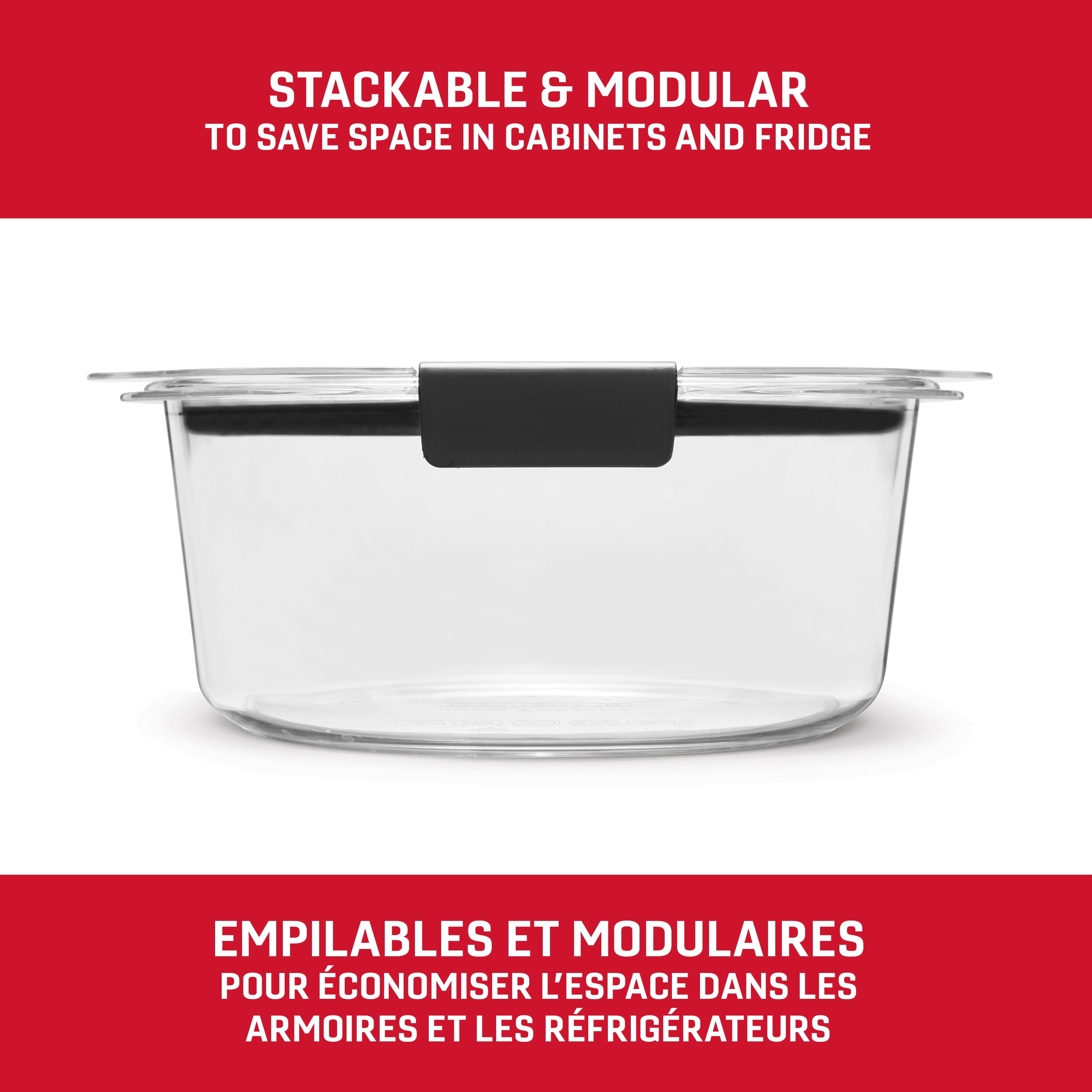 Rubbermaid Brilliance Round Food Storage Container, 6.97 cup (1.64 L)