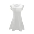thumbnail image 3 of Robes d'Été Décontractées pour Filles Robe de Fête pour Enfants Manches à Volants en Maille Design en Ligne avec Poches pour 4 à 11 Ans, 3 of 4