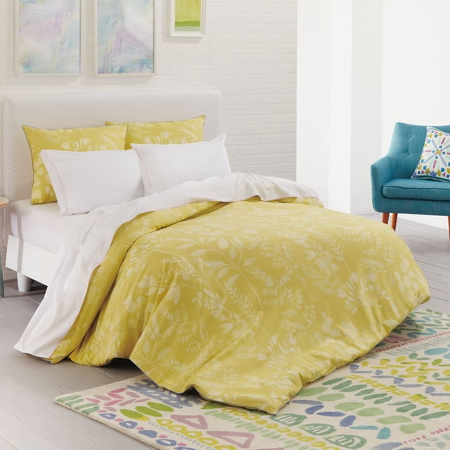 Bluebellgray Fleur Ensembles de Housse de Couette, Chartreuse, Grand Lit/Grand