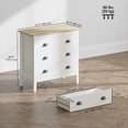 thumbnail image 3 of HOMCOM Modern Dresser for Bedroom with 3 Drawers Quiet Slides White, 3 of 10