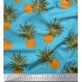 thumbnail image 1 of Soimoi Blue Poly Georgette Fabric Pine Fruits Decor Fabric Printed Yard 42 Inch Wide, 1 of 3