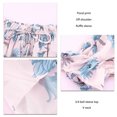 thumbnail image 4 of Ccdes Off Shoulder Top, Elegant Floral Print Blouse Loose Stylish Polyester For Office Work For Outdoor Activity, 4 of 5