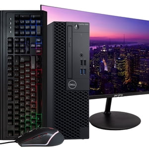 Dell Optiplex 3060 Ordinateur de bureau Intel i5-8500 (3.2) | 16GB DDR4 RAM | 1TB SSD État solide des fenêtres 11 Nouveau professionnel 24in LCD Moniteur au foyer ou au bureau PC (Rénové)