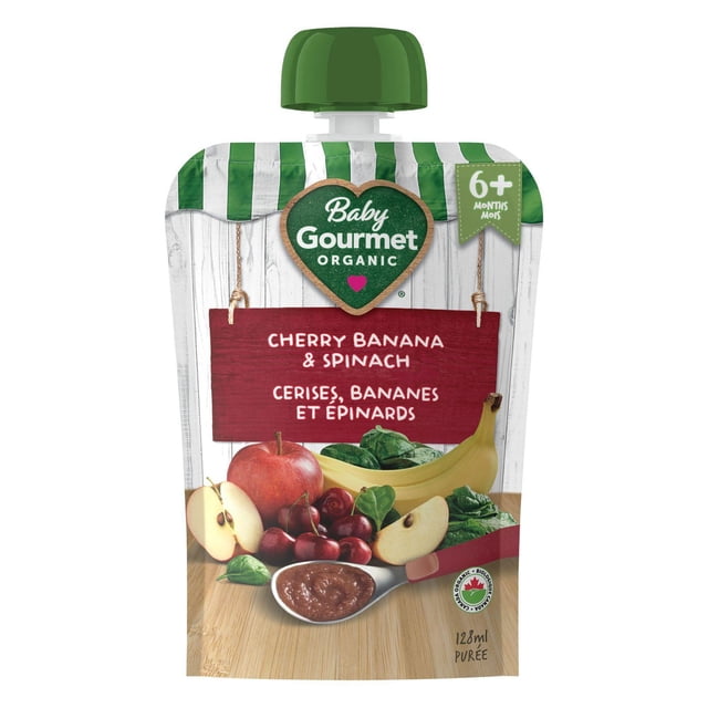 Baby Gourmet Purée Biologique Cerise Banane & Épinards