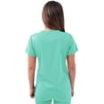 thumbnail image 2 of Adar Pro Sarraus pour Femmes - Haut de Sarrau à Encolure Cœur en V - P4210 - Aqua - 2X, 2 of 7