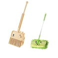thumbnail image 4 of Lipstore 3 Pieces Mini Broom and Dustpan Mop Set Children Housekeeping Cleaning Tools Green, 4 of 8