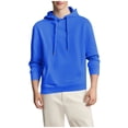 thumbnail image 1 of Mens Camo Hoodie Long Sleeve Drawstring Fleece Lined Solid Color Pullover Sweatshirts, 1 of 6
