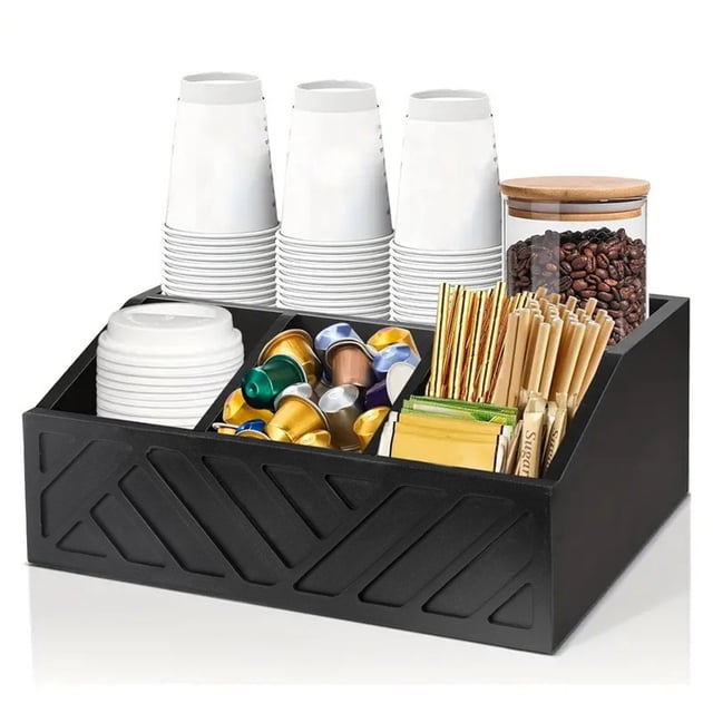Langgg Coffee Station Kitchen Counter Shelf For Home Office Coffee Station Organizer For Countertop A
