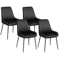 thumbnail image 1 of HOMCOM Dining Chairs Set of 4, PU Leather Kitchen Chairs with Metal Legs, 1 of 10