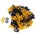 thumbnail image 2 of jinwen Plastic Chain - - Warning - Crowd Control - 6mm X 3.8 Meter Roll - Black + Black + Yellow, 2 of 7