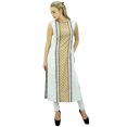 thumbnail image 2 of Phagun Kurti Droite en Coton pour Femmes, Kurta Blanche Décontractée, Tunique Indienne-8, 2 of 6