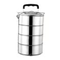 thumbnail image 3 of Adult Lunch Box Stackable Lunch Box with Handle, Microwave Stainless Steel Bento Lunch Container, Food Lunch Container for Outdoor Picnic 4 layer, 3 of 8