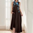 thumbnail image 1 of Ovzne Robes d'Été pour Femmes Robe pour Femme Mode Femme Confortable Été Imprimé Sans Manches Robe à Col en V Robe Grande Taille Robe Imprimée Liquidation, 1 of 5