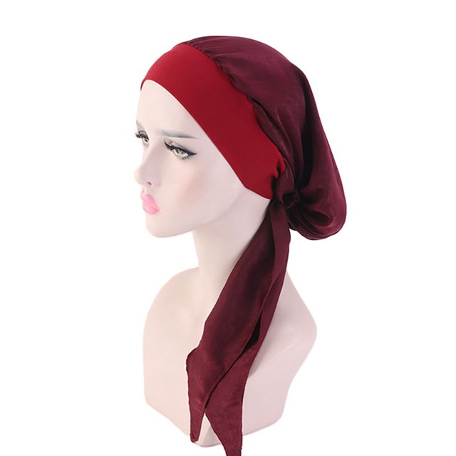 Foulard pour Femmes Mode Long Élastique Doux Turban Chapeau