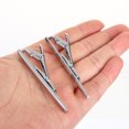 thumbnail image 4 of Miangastore 3Pcs Classical Design Tie Clip Men Silver Wedding Accessories Tie Closure, 4 of 8