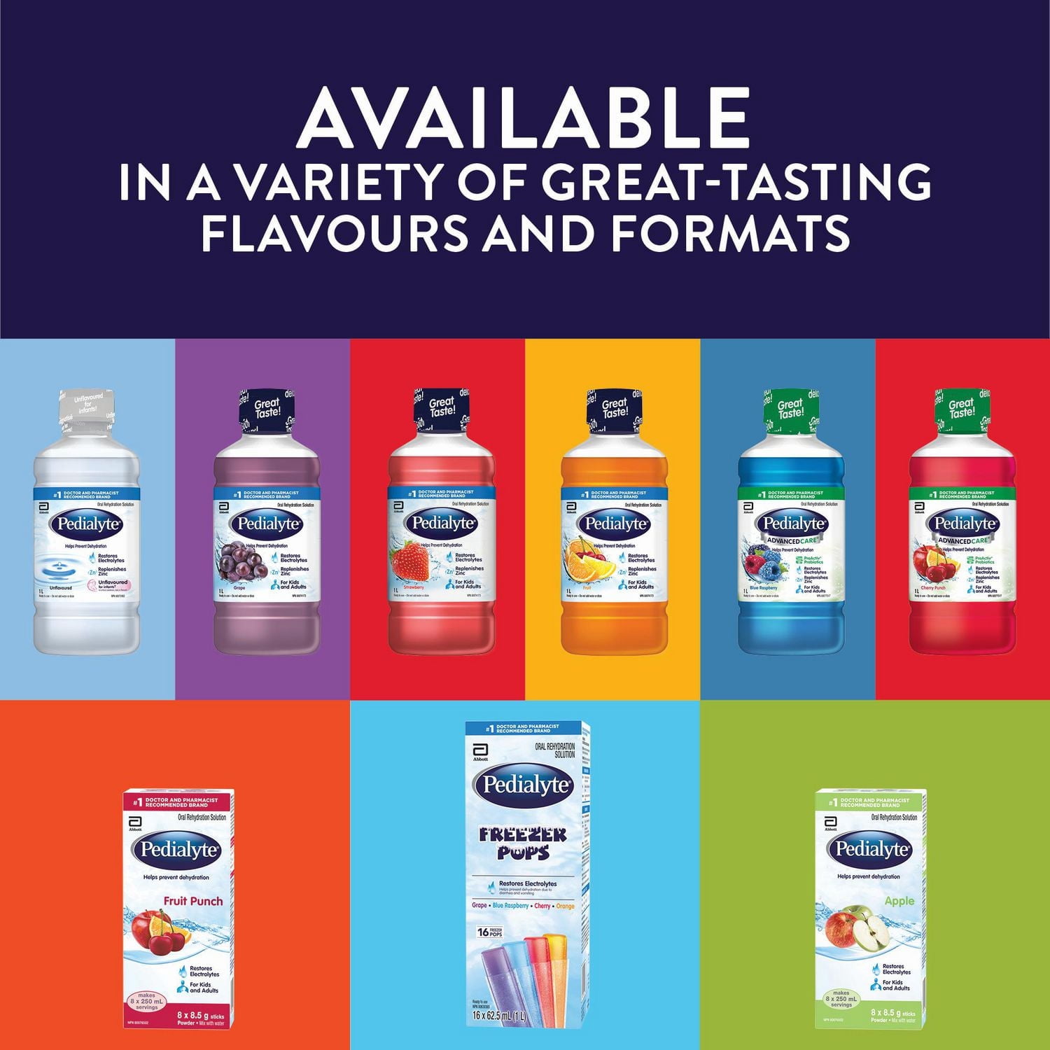 Pedialyte Solution de Réhydratation Orale aux Électrolytes, Fraise, Bouteille de 1L