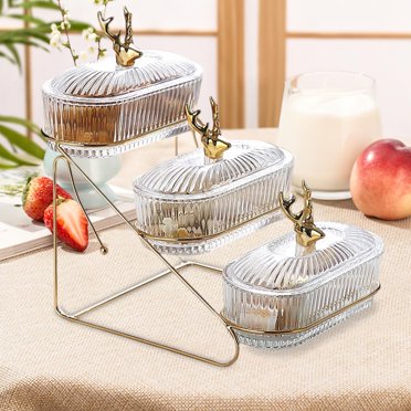 Tired Fruit Bowl Home Decor Fruit Salad Plate for Candy Dried Fruits Cupcake