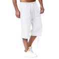 thumbnail image 2 of Ketyyh-chn99 Pants for Men Linen Pants Work Drawstring Work Pants with Cargo Pocket Man Pants White,3XL, 2 of 5