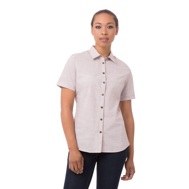 Chef Works Chemise Havana pour Femmes, Taupe, Moyen