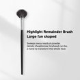 thumbnail image 3 of Fan Shaped Makeup Brush, Soft Bristles Portable Fan Highlighter Brush Delicate  For Highlighter For Loose Powder, 3 of 8