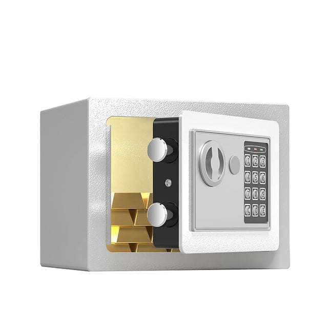 Mini Safe Key Password,Double Insurance Anti-theft Home Safe Deposit Box Fire Safe for Office