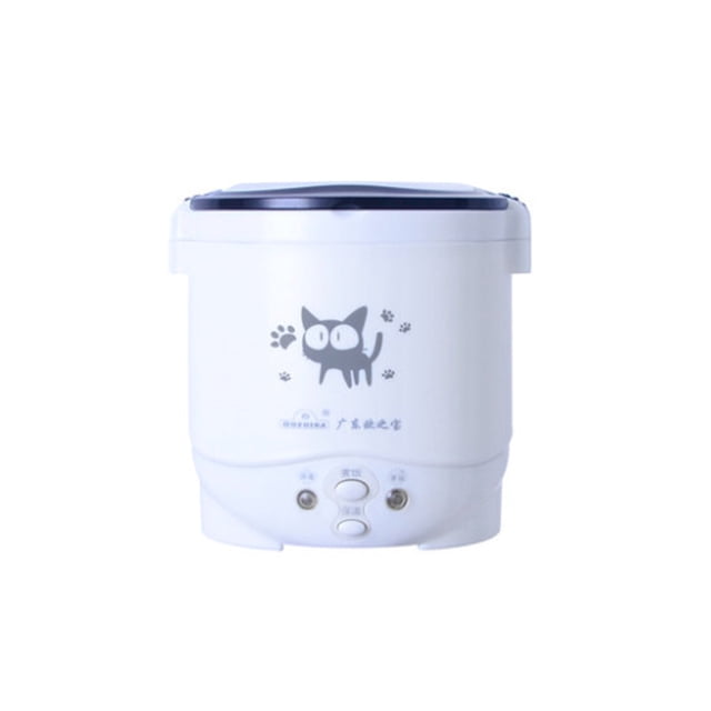fastboy Car Rice Cooker Mini Cooking Tools 24V Multifunctional 1L Soup Electric Heater Travel Truck Lunchbox Food Appliance Machine 24V 24V/green 12V/White 12V