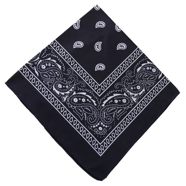 Meitianfacai Paisley Bandanas Multi Colored Set Cowboy Bandana Head Scarf Double Sided, Navy